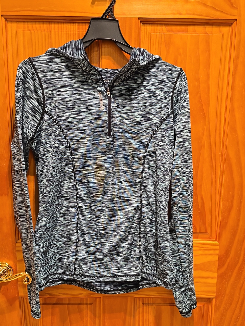 Reebok Green & Black Quarter-Zip Hoodie